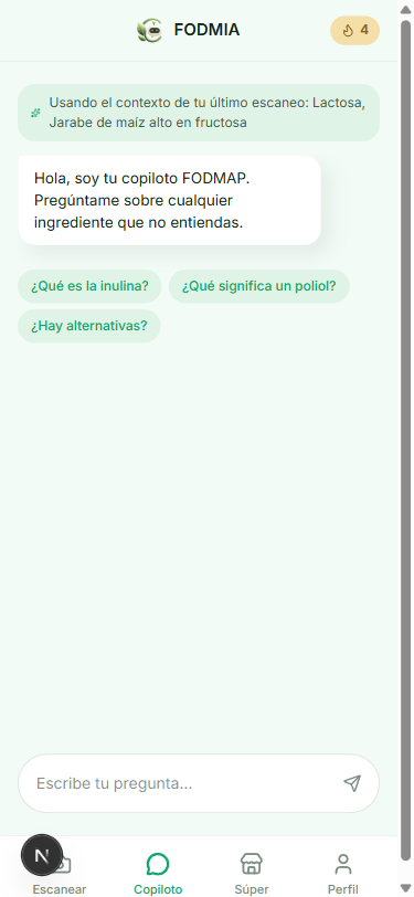 Chat del copiloto de FODMIA